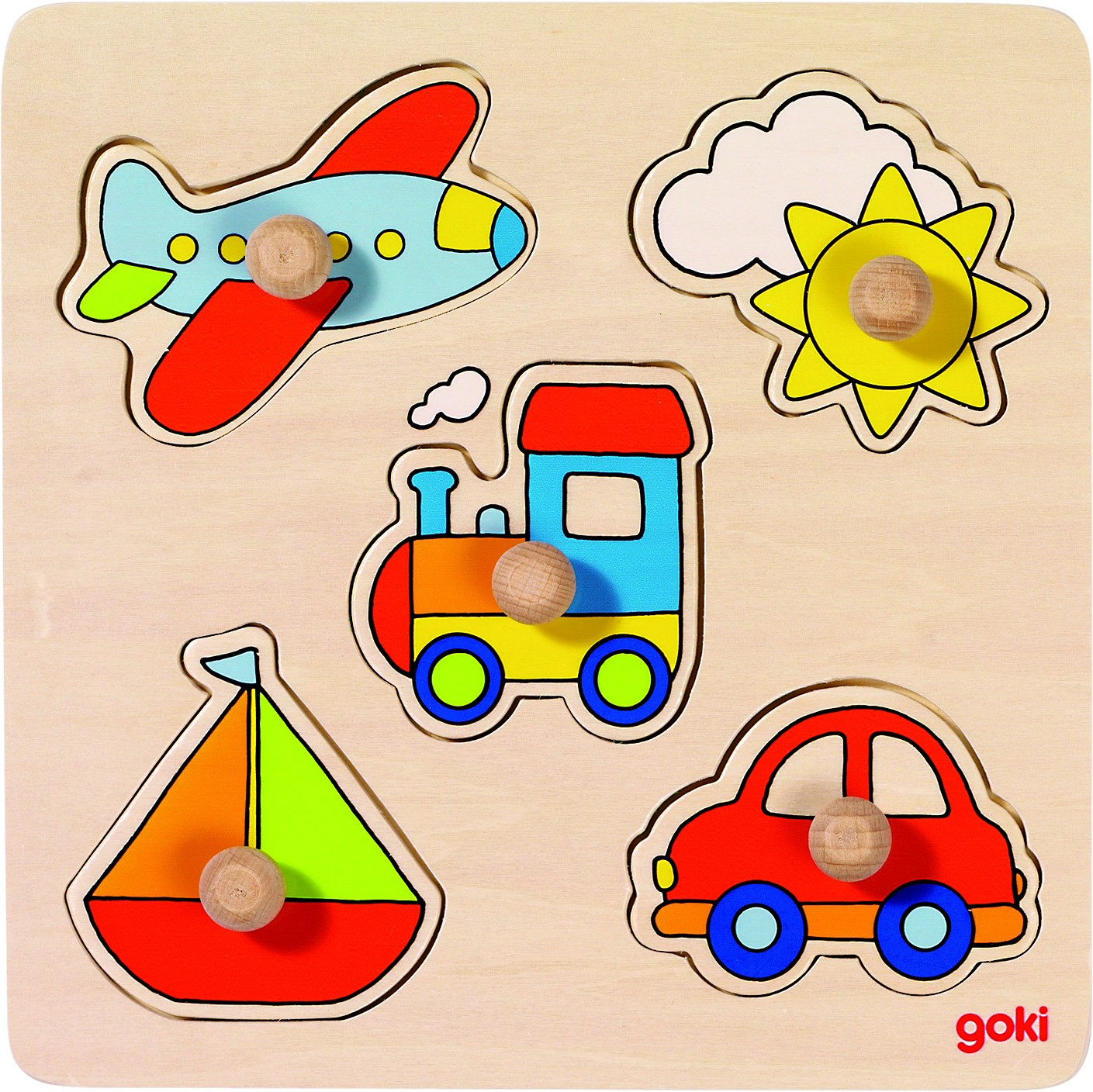 5-Piece Wooden Knob Inset Puzzle