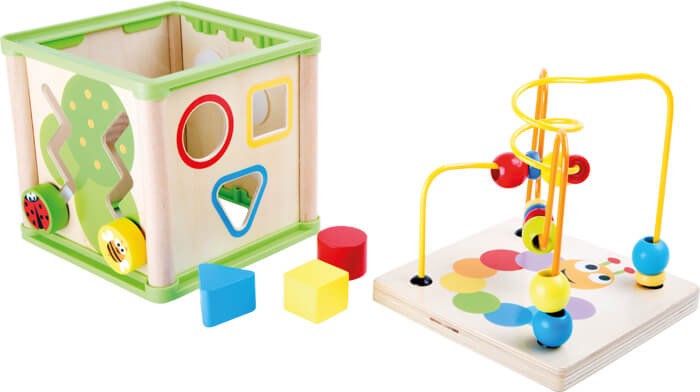 Garden Minibeasts Wooden Sensory Activity Cube - Vue 5