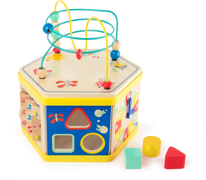 Spring Hexagonal Activity Cube - Motor Skills Discovery