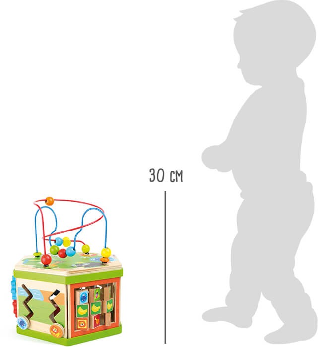 Savannah Hexagonal Motor Skills Activity Cube - Wooden Safari - Vue 7