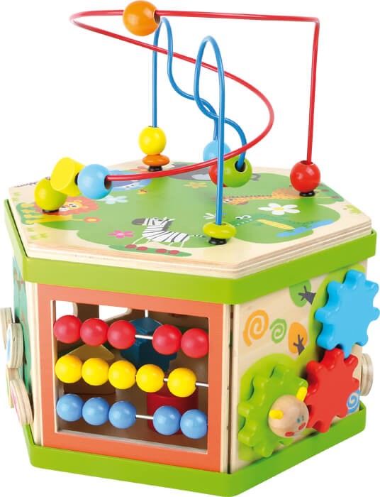 Savannah Hexagonal Motor Skills Activity Cube - Wooden Safari - Vue 3