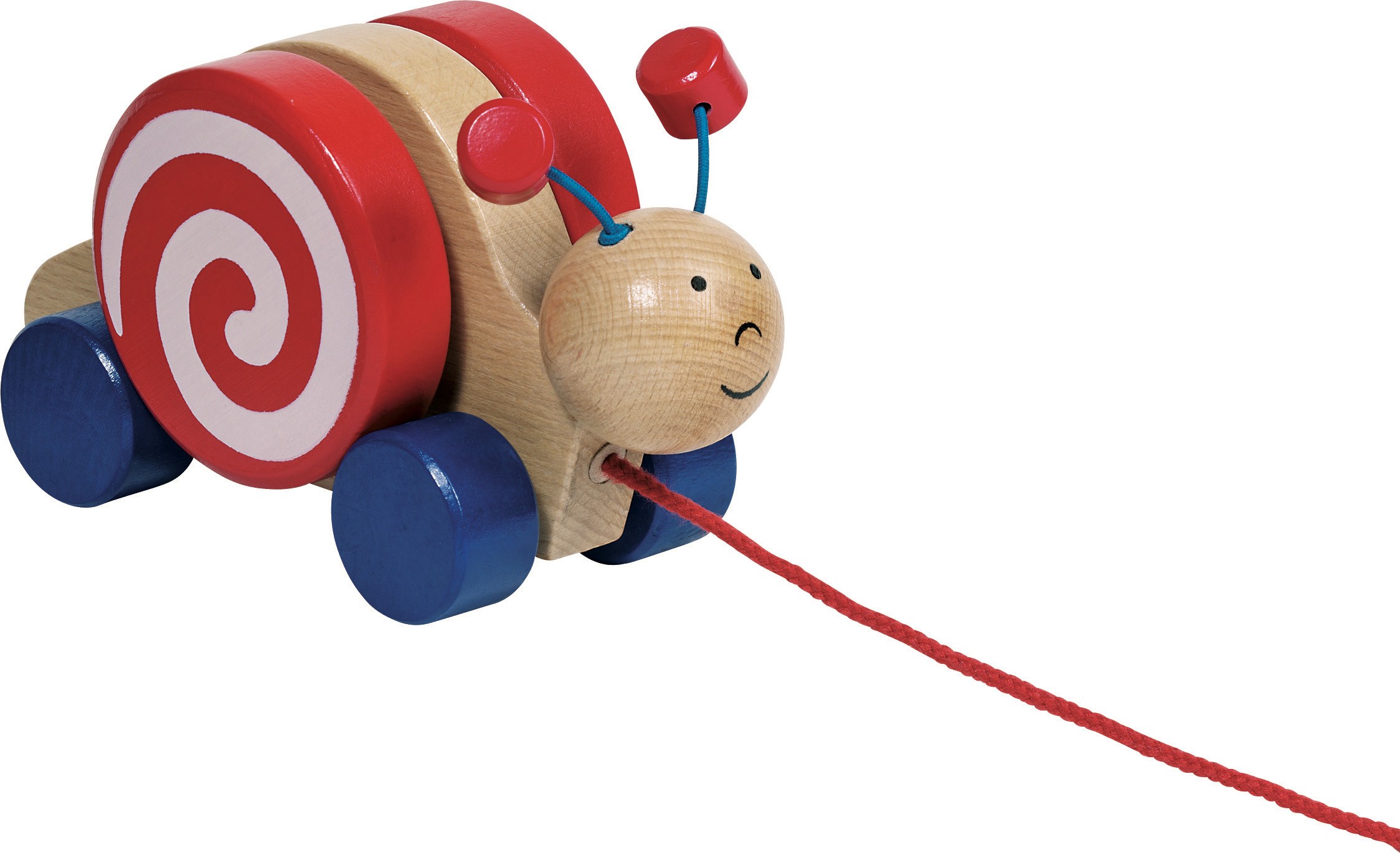 Wooden Spinning Spiral Pull-Along Snail - Vue 3