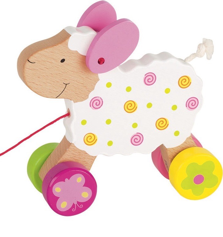Wooden Pull-Along Sheep Toddler Toy