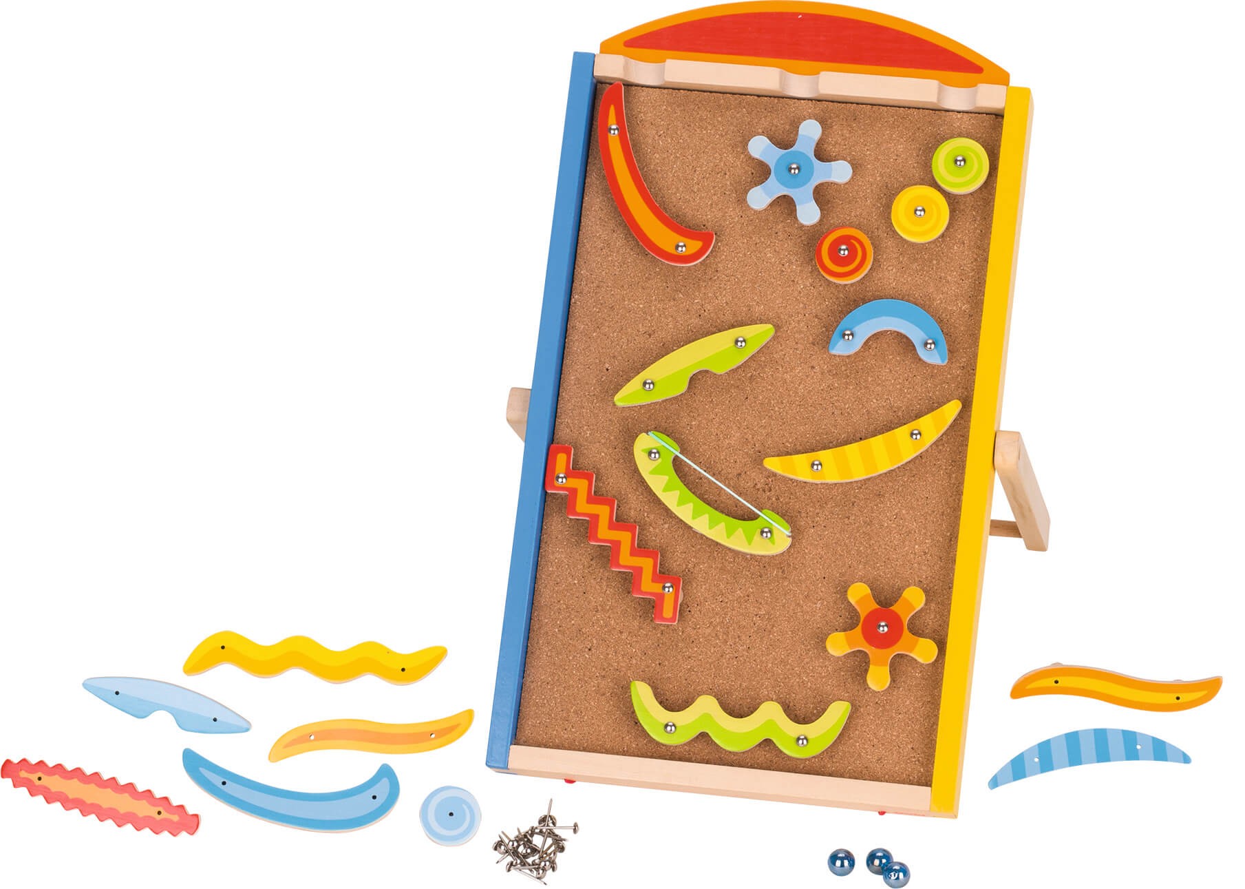 Cork Board Marble Run & Ball Cascade Wall Game