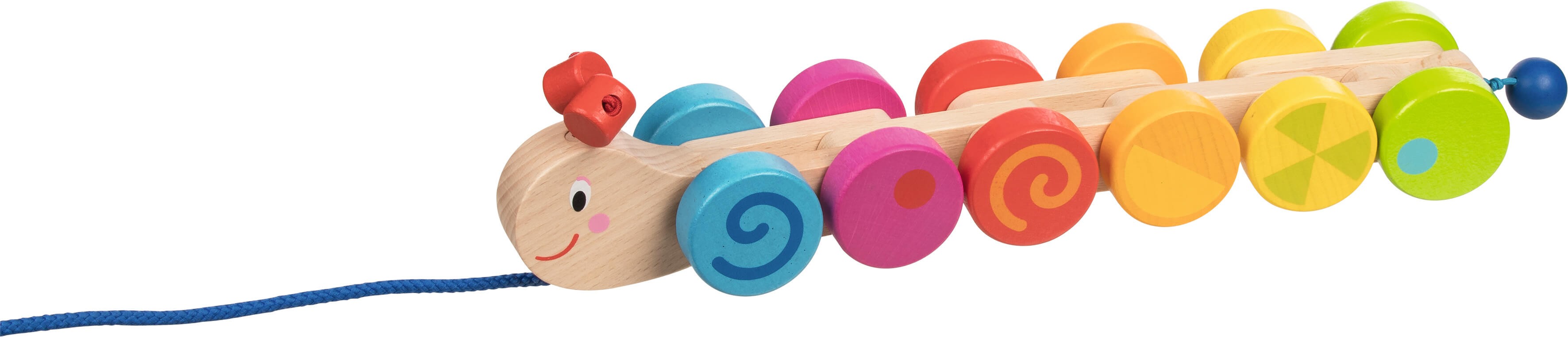 Transformable Wooden Rainbow Caterpillar Pull-Along Toy - Vue 2