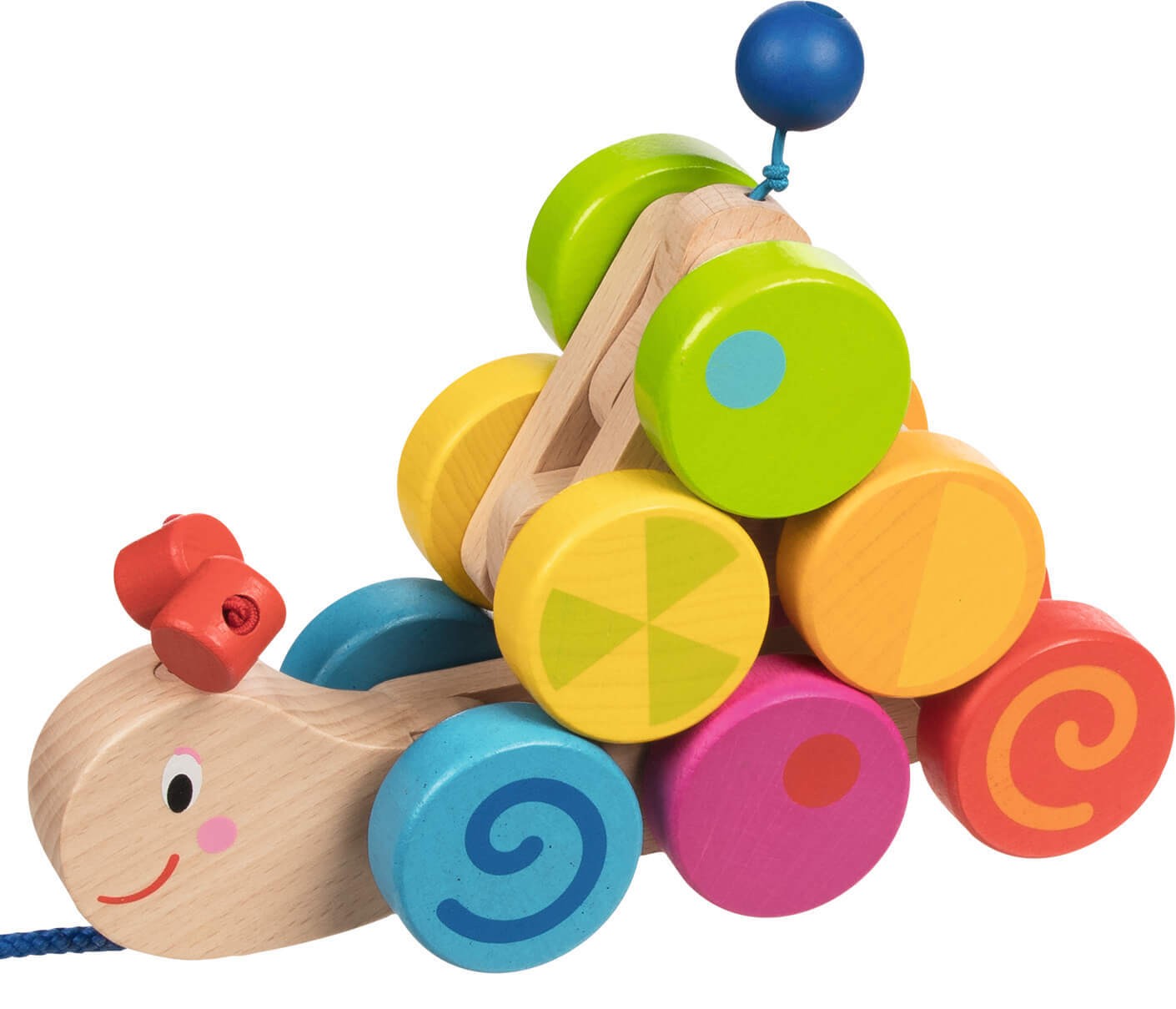 Transformable Wooden Rainbow Caterpillar Pull-Along Toy