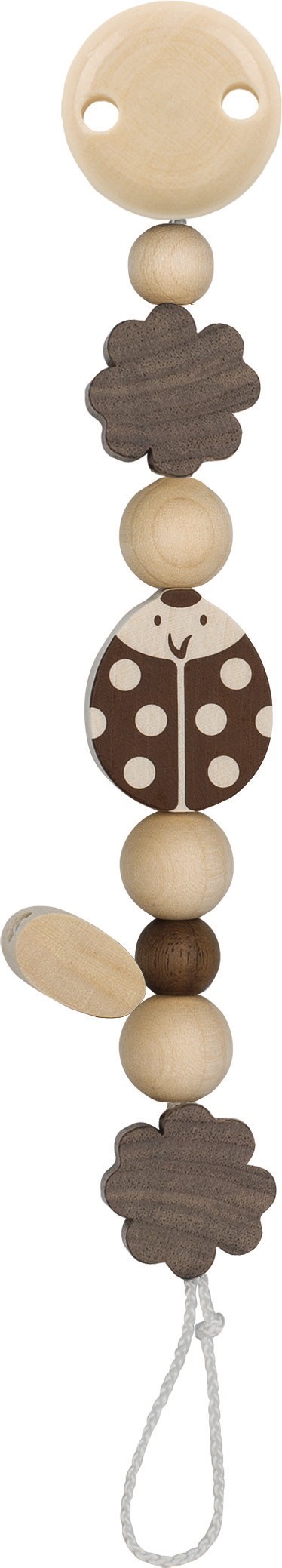 Natural Wooden Ladybird Dummy Clip