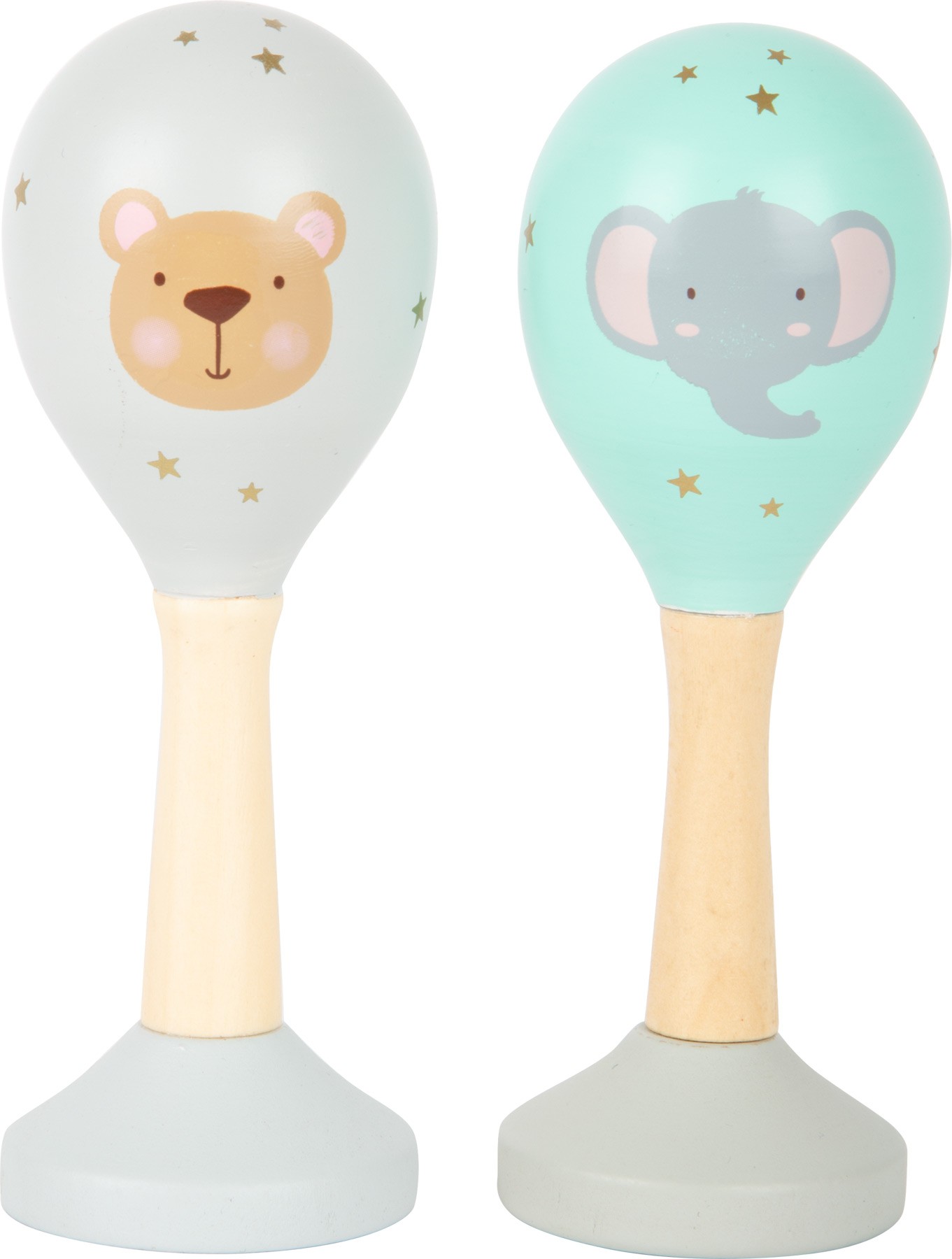 Pastel Collection Wooden Baby Maracas Rattle - Vue 8