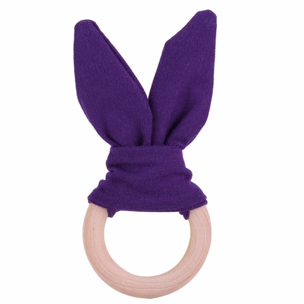 Montessori Teething Ring - Bunny Ears - Vue 10
