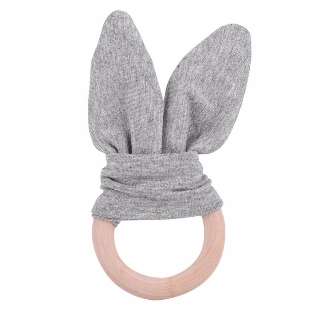Montessori Teething Ring - Bunny Ears - Vue 7