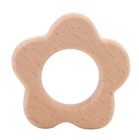 Beech Wood Animal Teething Ring - Vue 5