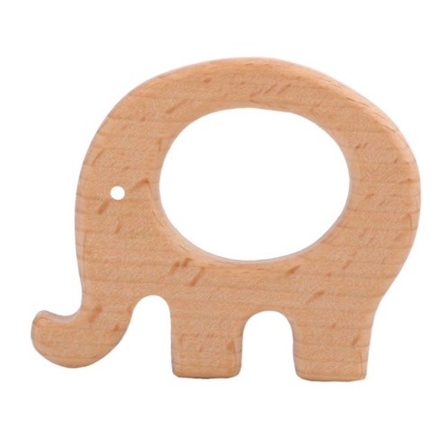 Beech Wood Animal Teething Ring - Vue 6