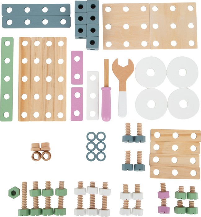 Wooden Vehicle Construction Set - Grey & Yellow Dumper - Vue 2