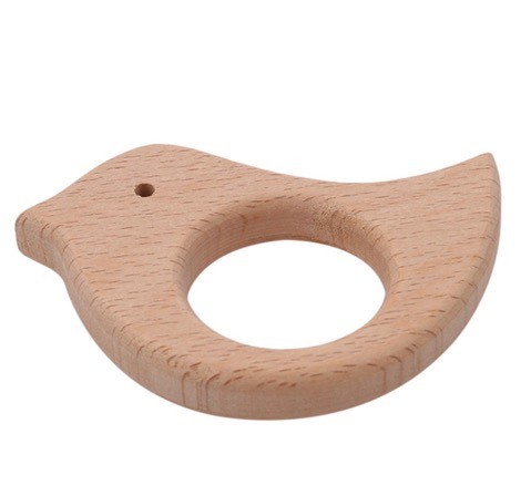 Beech Wood Animal Teething Ring - Vue 10