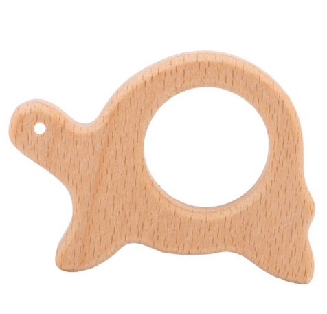 Beech Wood Animal Teething Ring - Vue 14