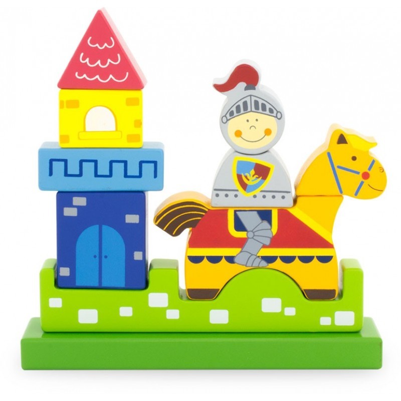 Magnetic Wooden Knight & Castle Jigsaw Puzzle - Vue 2