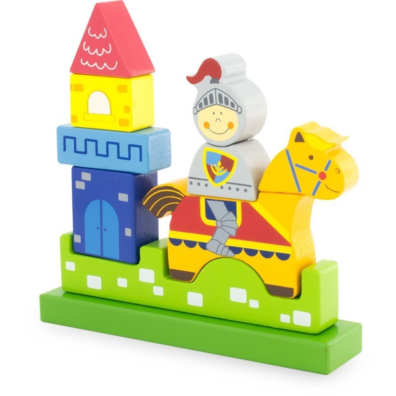 Magnetic Wooden Knight & Castle Jigsaw Puzzle - Vue 4