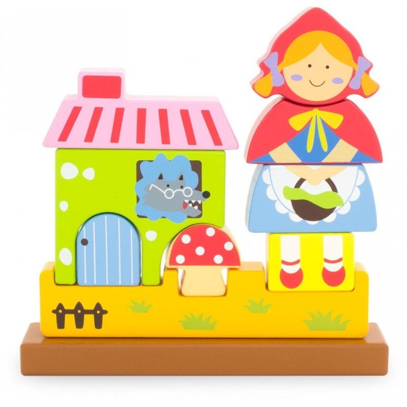 Magnetic Wooden Red Riding Hood Story Puzzle - Vue 2