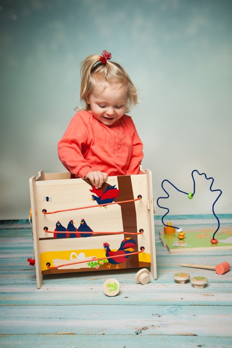 Deluxe Farm Wooden XL Activity Cube & Stool - Vue 18
