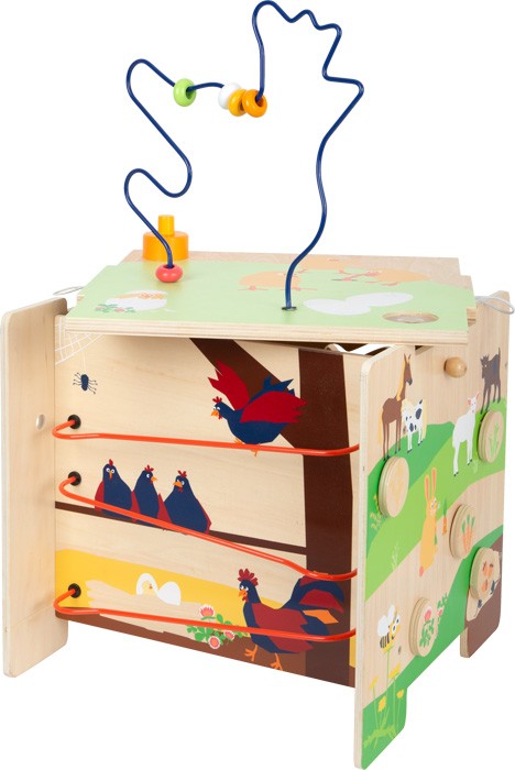 Deluxe Farm Wooden XL Activity Cube & Stool - Vue 5