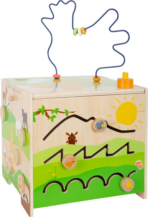 Deluxe Farm Wooden XL Activity Cube & Stool - Vue 6