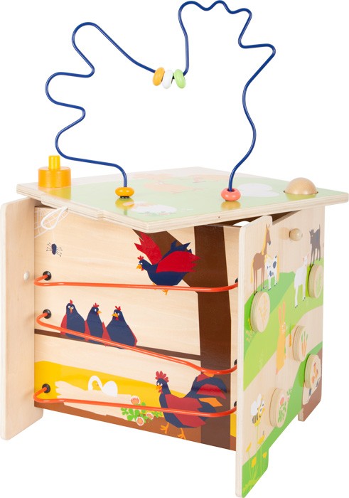 Deluxe Farm Wooden XL Activity Cube & Stool - Vue 9
