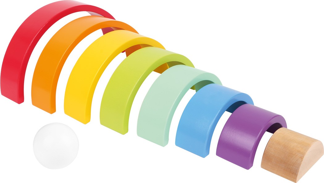 Montessori Wooden Rainbow Stacker - Vue 4