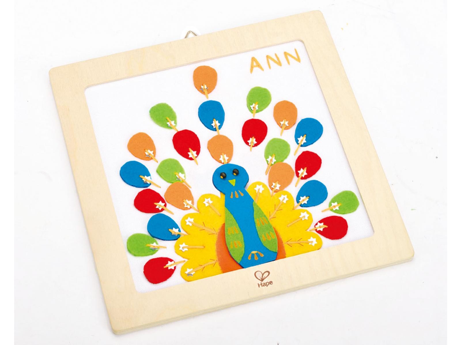 Children's Peacock Embroidery & Sewing Craft Kit