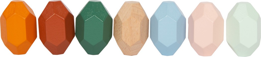 Wooden Stacking Balancing Stones - Natural River Rocks - Vue 5