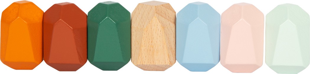 Wooden Stacking Balancing Stones - Natural River Rocks - Vue 6