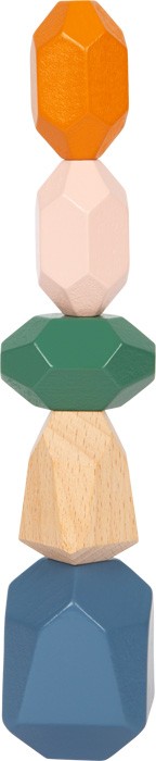 Wooden Stacking Balancing Stones - Natural River Rocks - Vue 4