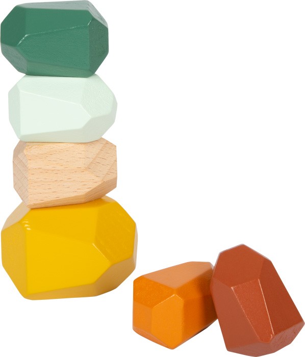 Wooden Stacking Balancing Stones - Natural River Rocks - Vue 3