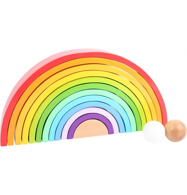 Montessori Wooden Rainbow Stacker - Vue 14