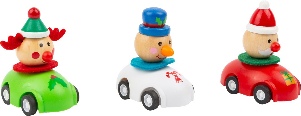 Festive Holiday Wooden Christmas Play Car