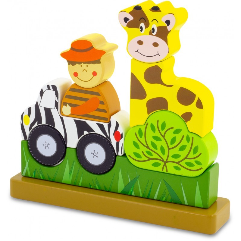 Magnetic Wooden Savannah Safari Animal Puzzle - Vue 4