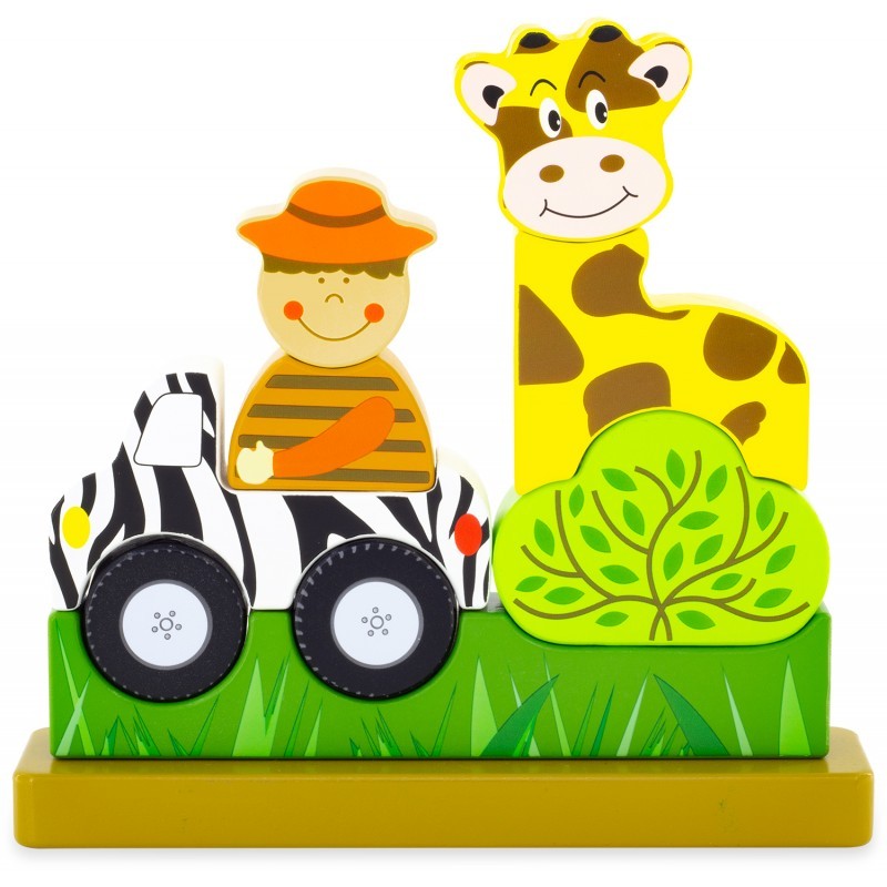 Magnetic Wooden Savannah Safari Animal Puzzle - Vue 2