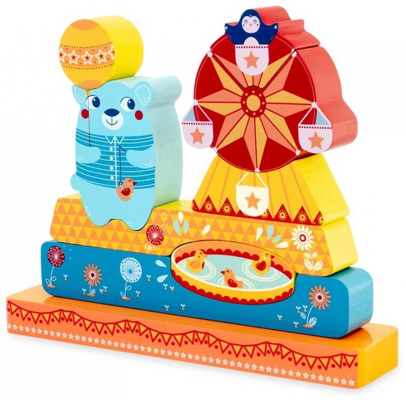 Magnetic Wooden Funfair Carnival Jigsaw Puzzle - Vue 4