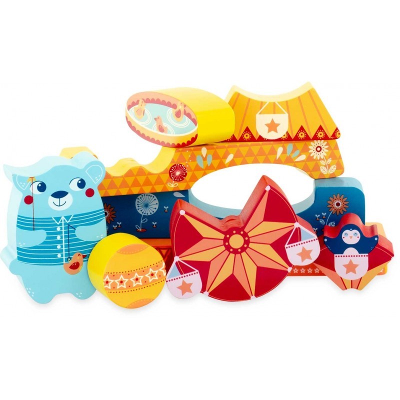 Magnetic Wooden Funfair Carnival Jigsaw Puzzle - Vue 3