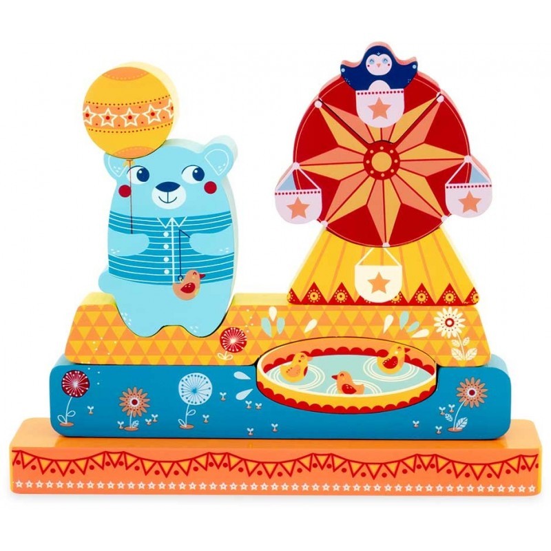 Magnetic Wooden Funfair Carnival Jigsaw Puzzle - Vue 2