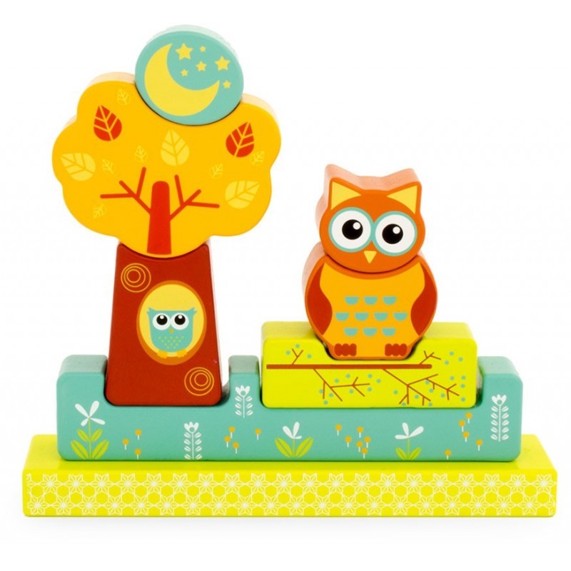 Magnetic Wooden Forest Owls Jigsaw Puzzle - Vue 2