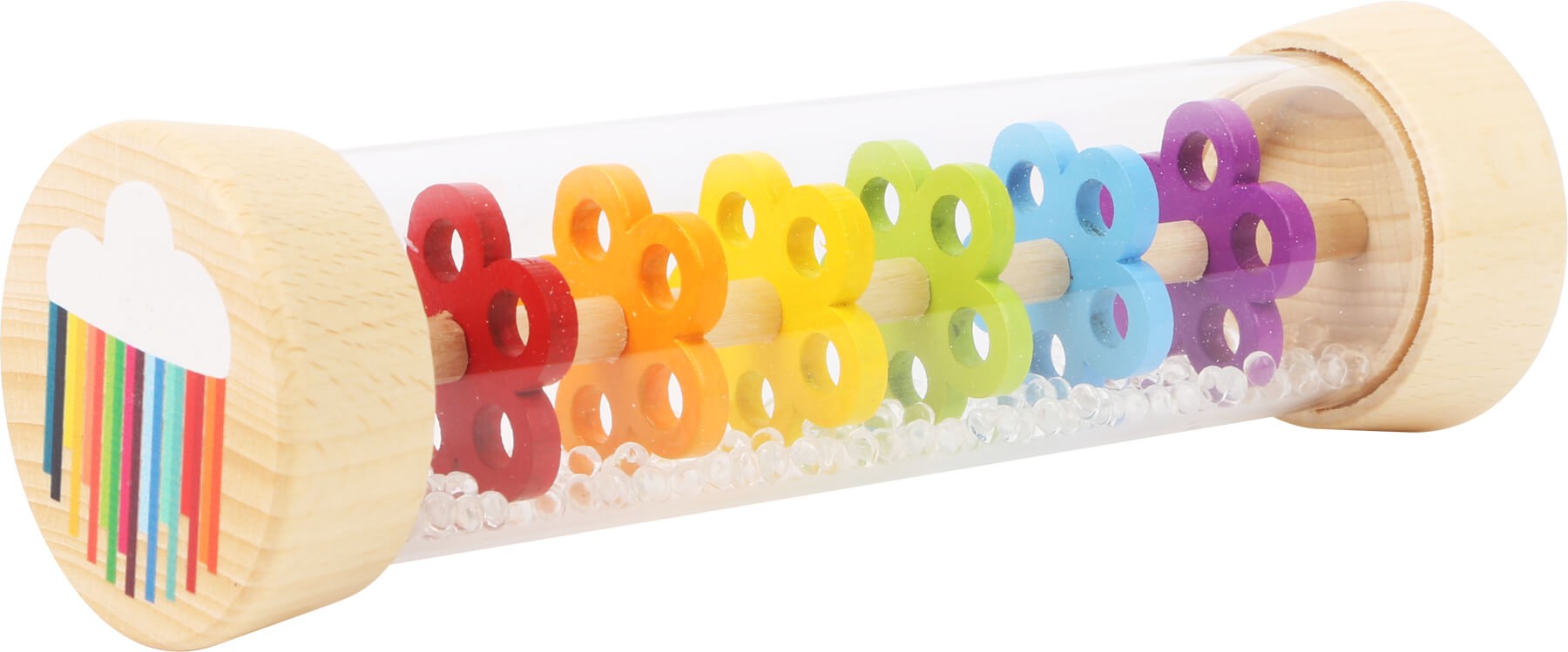 Wooden Rainmaker Sensory Sound Tube - Safari Adventure - Vue 2
