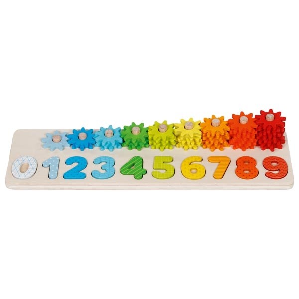 Montessori Number Counting Board & Spinning Gears
