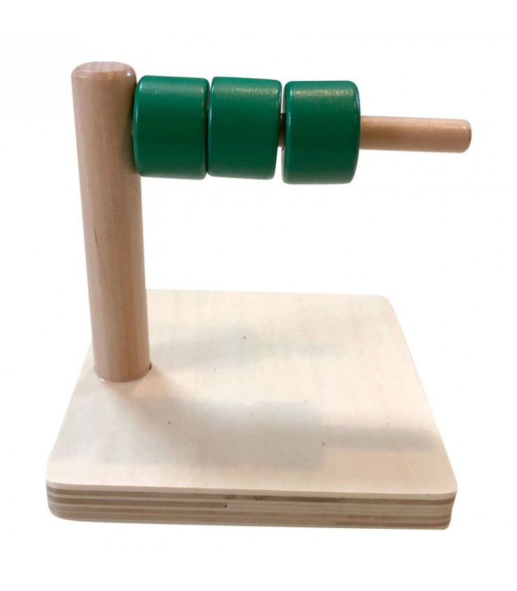 Montessori Horizontal Dowel & Chunky Wooden Discs