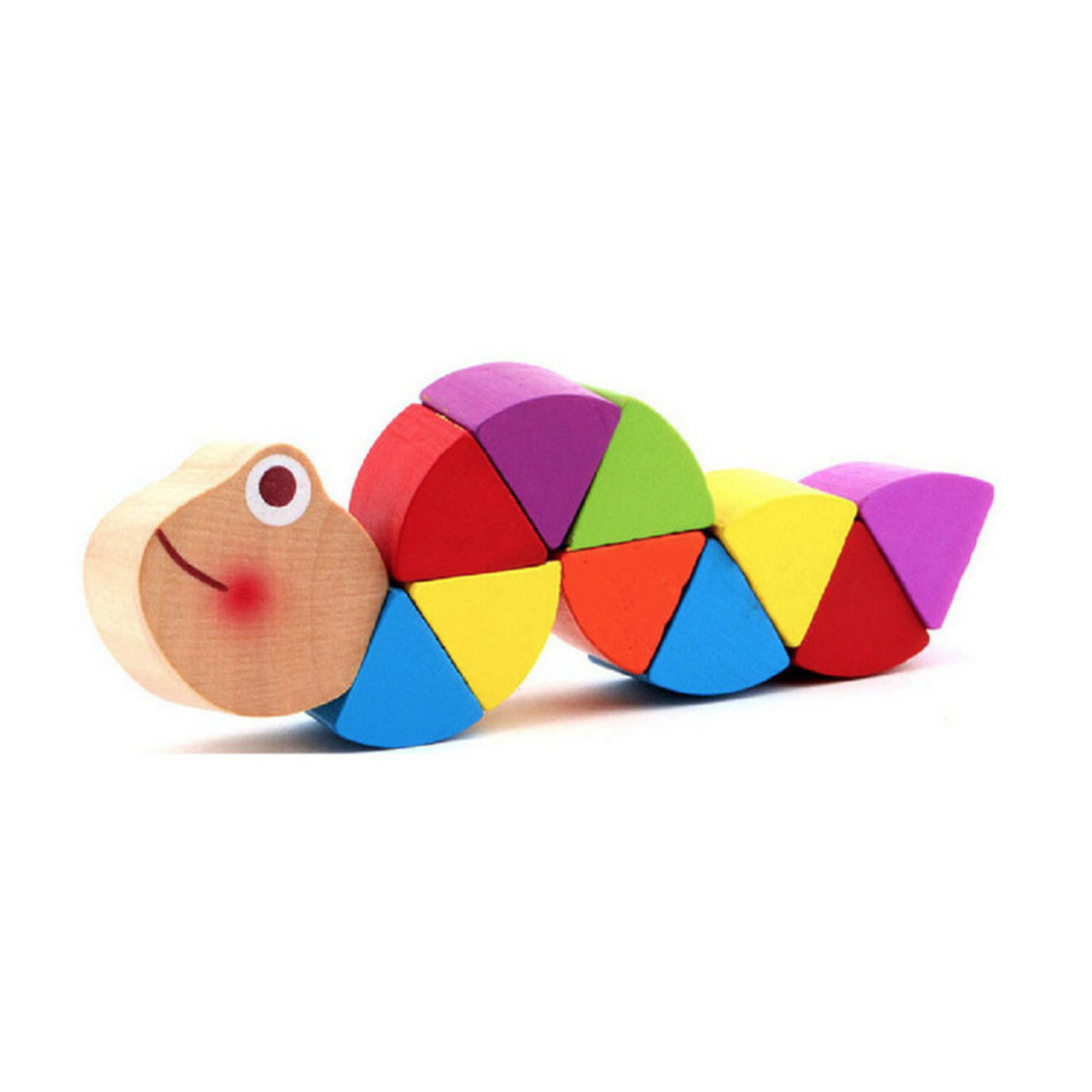 Wooden Flexible Grasping Rattle - Articulated Toy