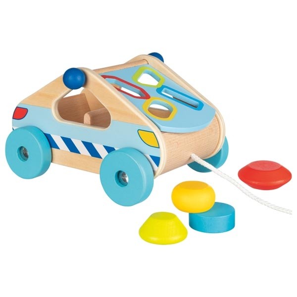Wooden Car Shape Sorter Toy