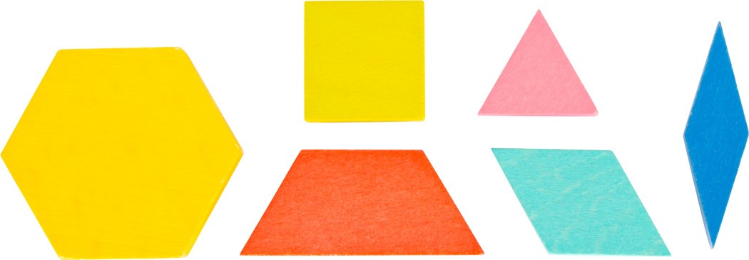 Montessori Wooden Pattern Blocks & Tangram Set - Vue 12