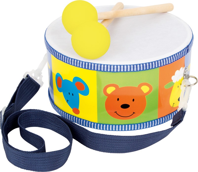 Wooden Toy Drum & Drumsticks - First Musical Percussion