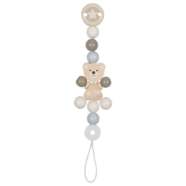 Scandinavian Grey Bear Wooden Dummy Clip