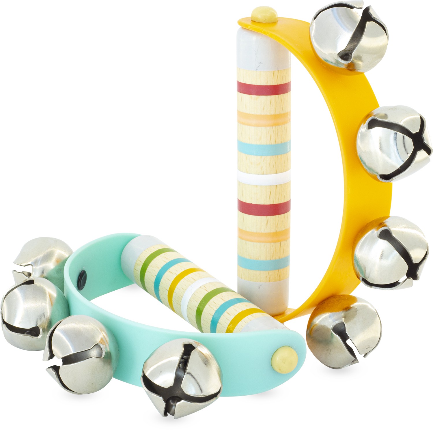 Wooden Baby Jingle Bell Rattle Bracelet - Vue 7