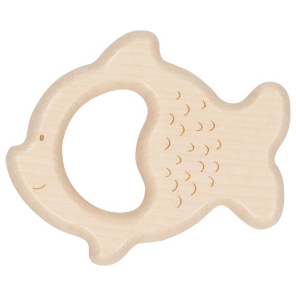 Wooden Fish Teething Ring & Sensory Rattle
